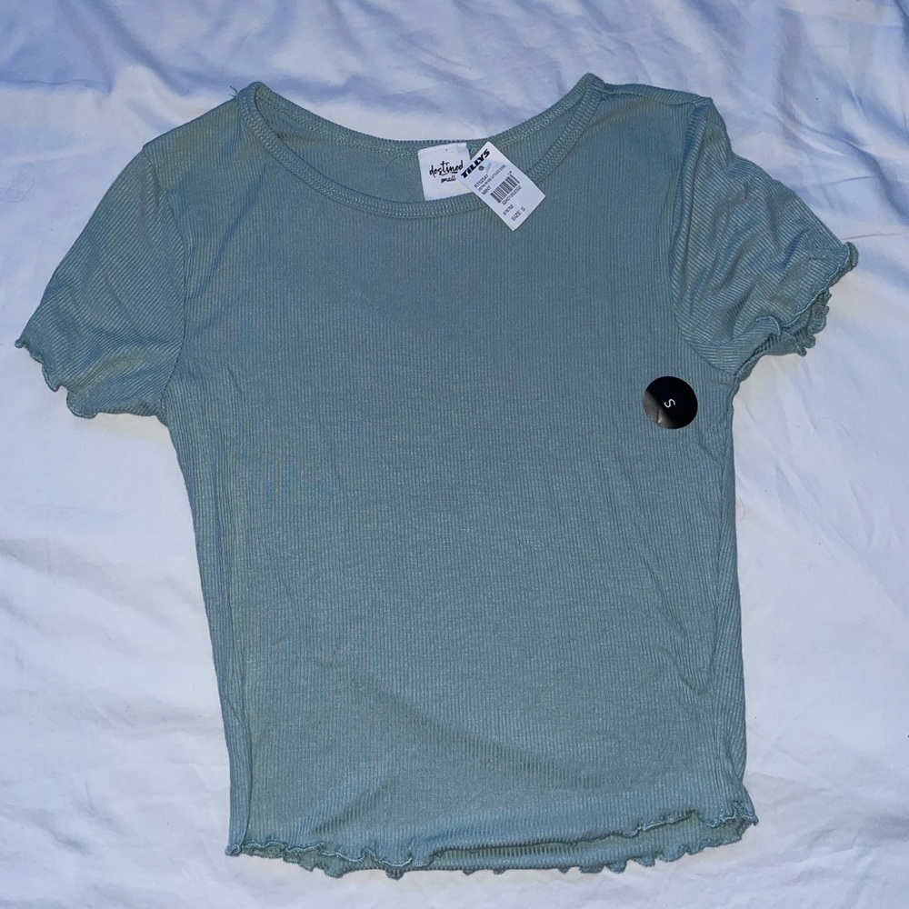 TILLYS TEAL CROP TOP